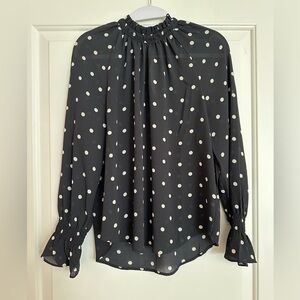 LOFT Polka Dot Chiffon Blouse